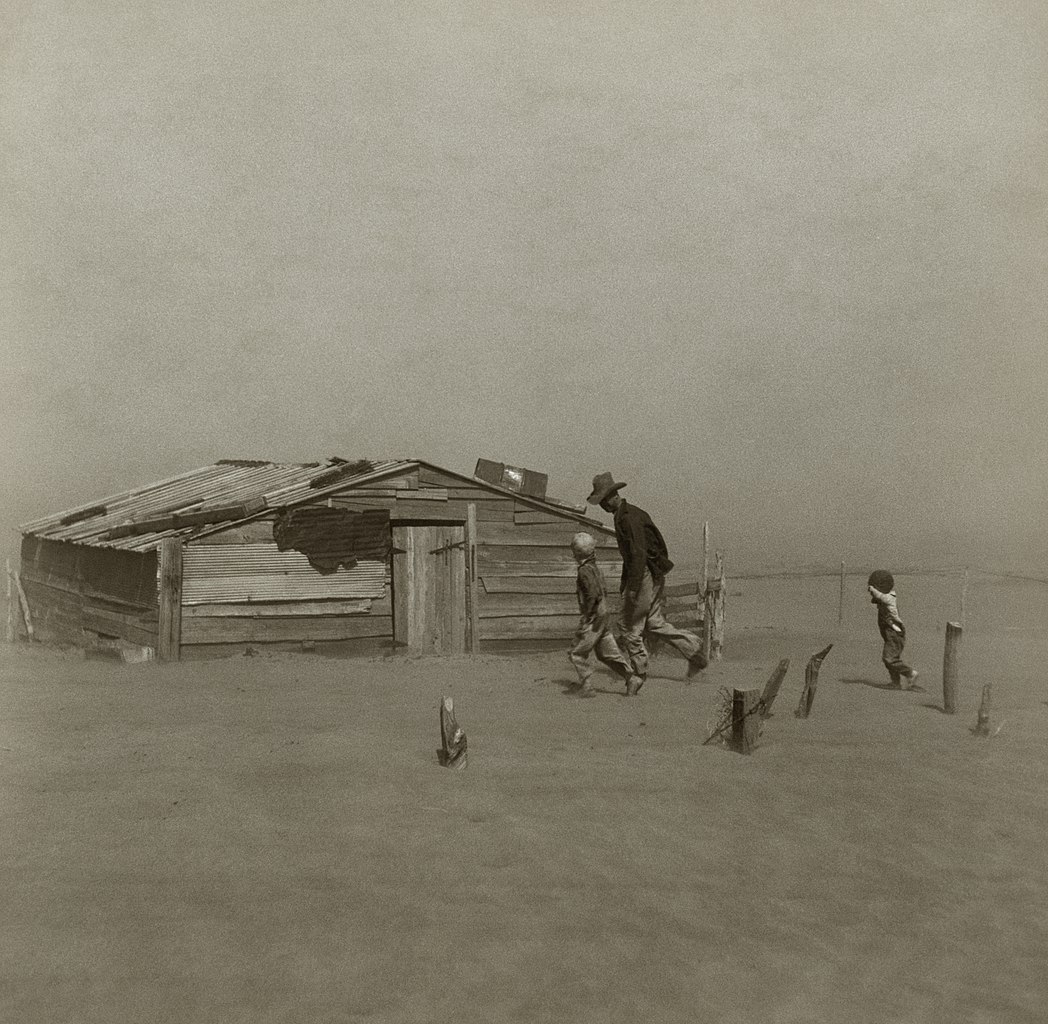 Un agricoltore nella tempesta di polvere, Arthur Rothstein, Oklahoma 1936